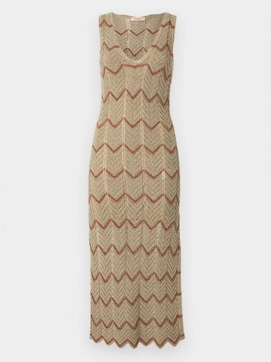 Foto van product Gebreide jurk TWINSET goudkleurig