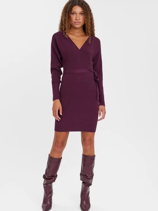Foto van product Gebreide jurk Vero Moda bordeauxrood