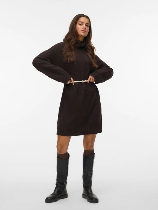 Foto van product Gebreide jurk Vero Moda donkerbruin