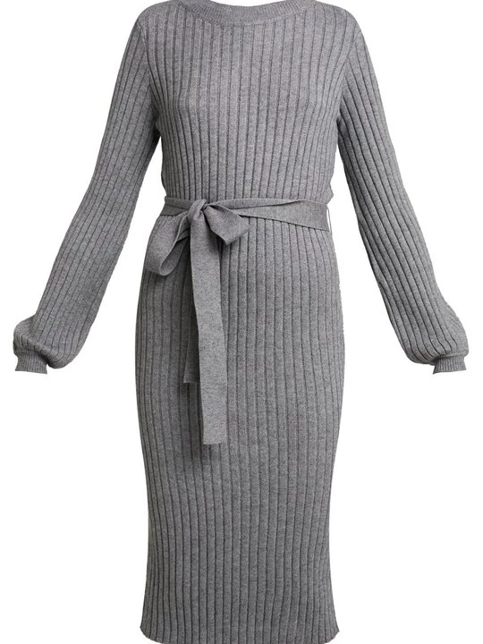 Foto van product Gebreide jurk Vero Moda grijs gemêleerd