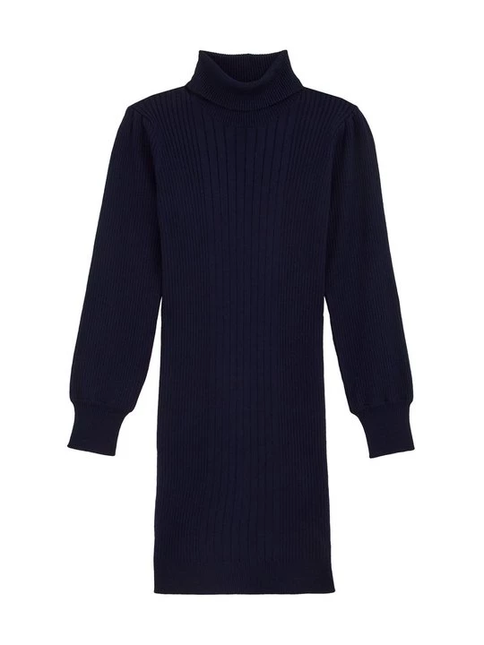 Foto van product Gebreide jurk WE Fashion donkerblauw