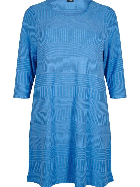 Foto van product Gebreide jurk Zizzi blauw gemêleerd