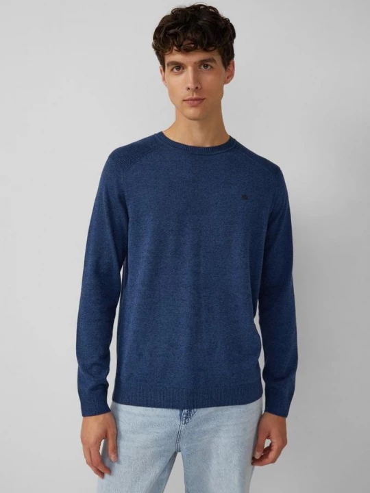Foto van product Gebreide Mouliné-trui met ronde hals en raglanmouwen s.Oliver blauw