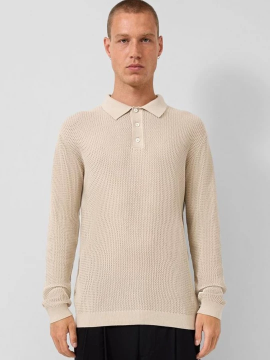 Foto van product Gebreide polo QS beżowy