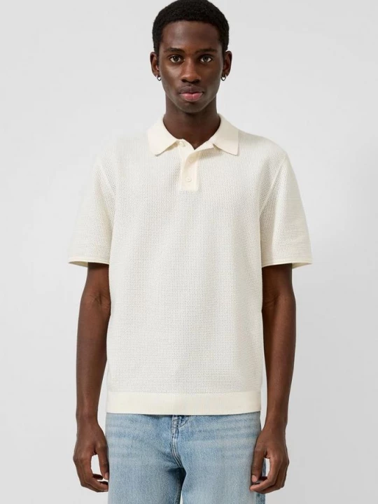 Foto van product Gebreide polo QS crème