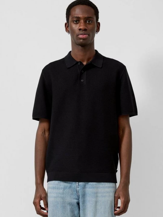 Foto van product Gebreide polo QS zwart