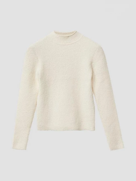 Foto van product Gebreide trui in slim fit met opstaande kraag s.Oliver crème