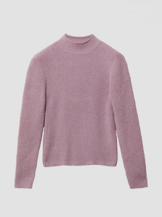 Foto van product Gebreide trui in slim fit met opstaande kraag s.Oliver roze