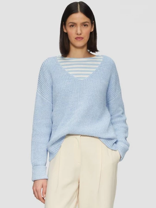 Foto van product Gebreide trui met een relaxed fit van een katoenmix s.Oliver blauw
