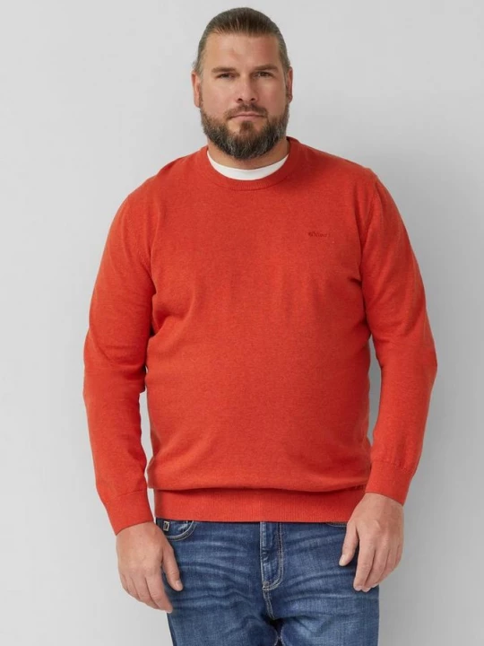 Foto van product Gebreide trui met geborduurd logo s.Oliver rood