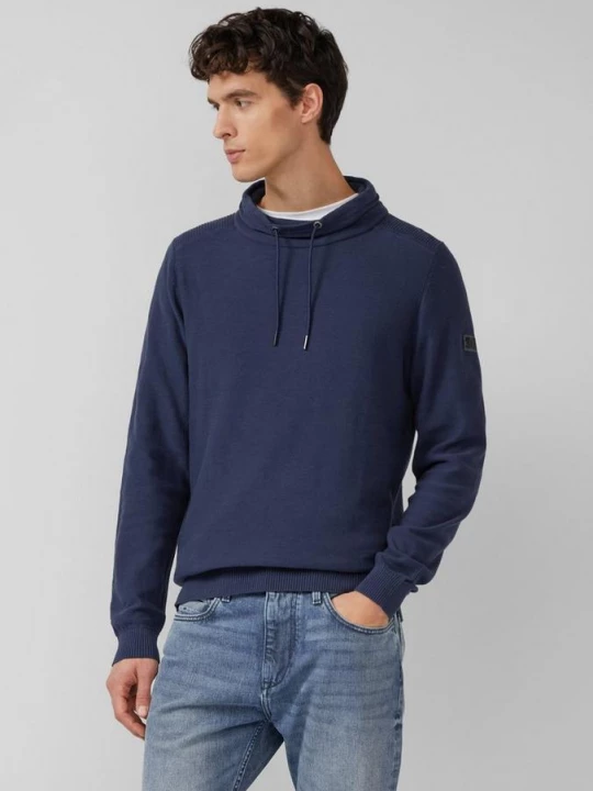 Foto van product Gebreide trui met geribde rand en lange mouwen s.Oliver blauw