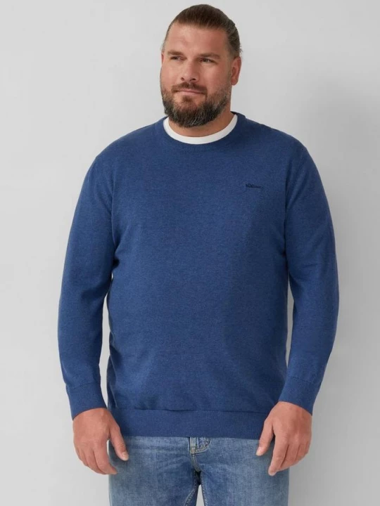Foto van product Gebreide trui met logoborduursel s.Oliver blauw