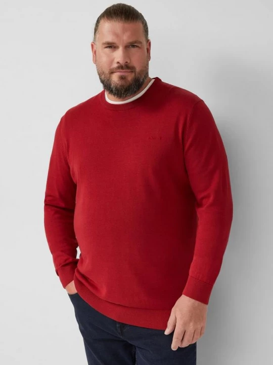 Foto van product Gebreide trui met logoborduursel s.Oliver rood