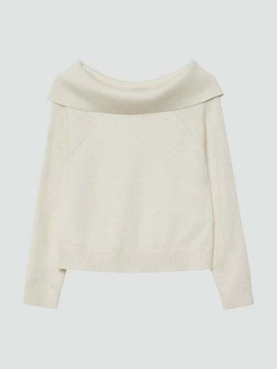 Foto van product Gebreide trui met off-shoulder halslijn s.Oliver beżowy