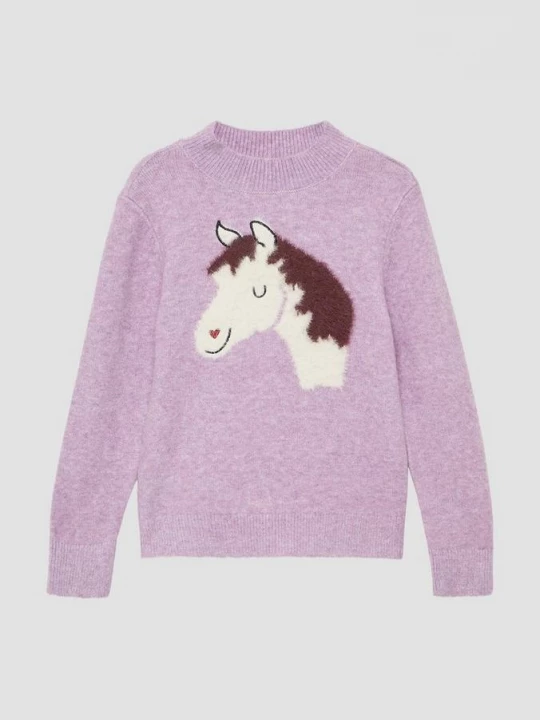 Foto van product Gebreide trui met pluizig paardenmotief s.Oliver
