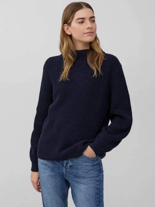 Foto van product Gebreide trui met wijde mouwen en col s.Oliver blauw