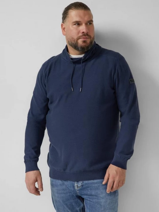 Foto van product Gebreide trui Regular Fit met geribde boorden s.Oliver blauw