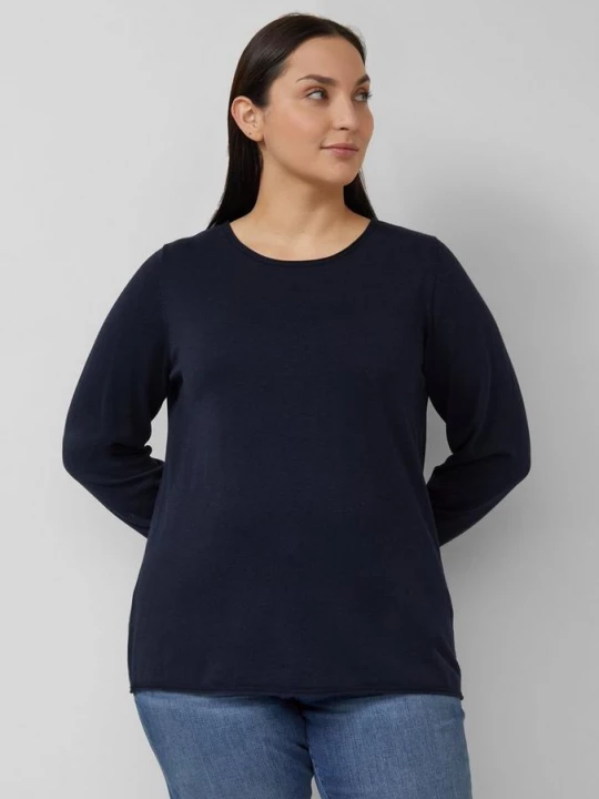 Foto van product Gebreide trui van katoen-viscosemix s.Oliver blauw