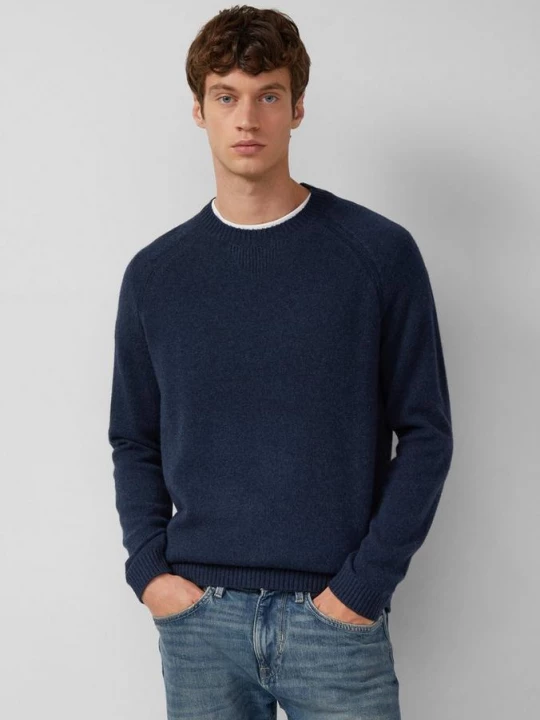 Foto van product Gebreide trui van zuivere lamswol s.Oliver blauw