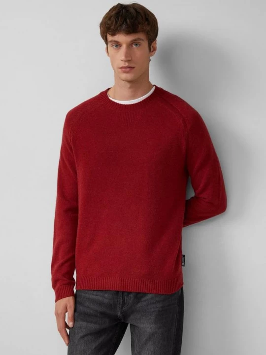 Foto van product Gebreide trui van zuivere lamswol s.Oliver rood