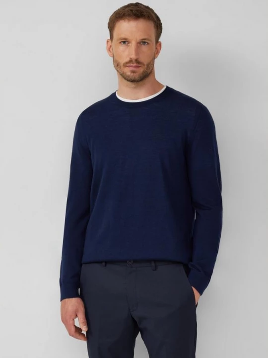 Foto van product Gebreide trui van zuivere merinoswol s.Oliver blauw