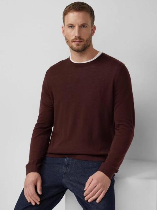 Foto van product Gebreide trui van zuivere merinoswol s.Oliver rood
