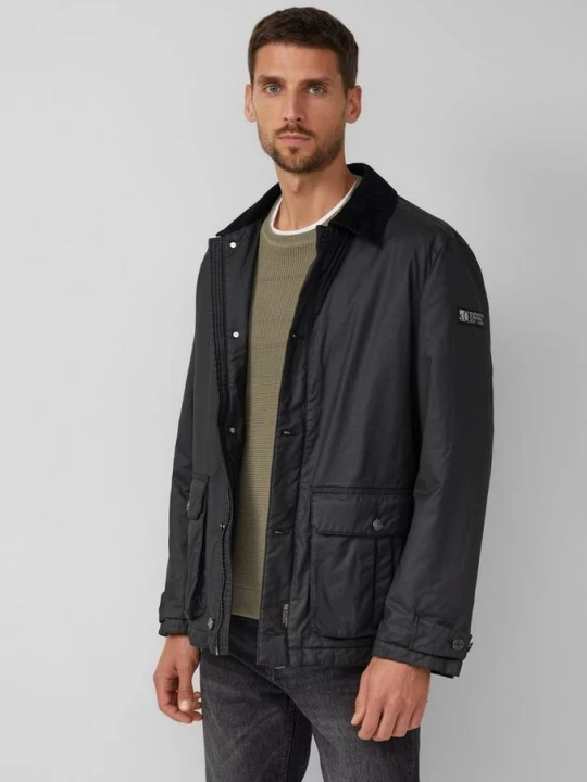 Foto van product Gecoat jack met modieuze corduroy kraag s.Oliver zwart