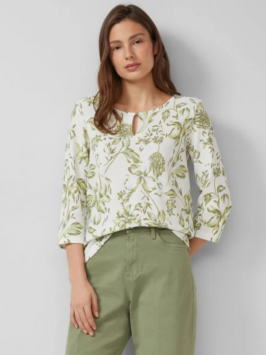 Foto van product Gedessineerd shirt van jersey met knoopdetail s.Oliver