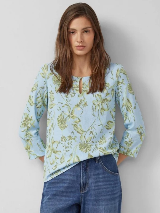Foto van product Gedessineerd shirt van jersey met knoopdetail s.Oliver