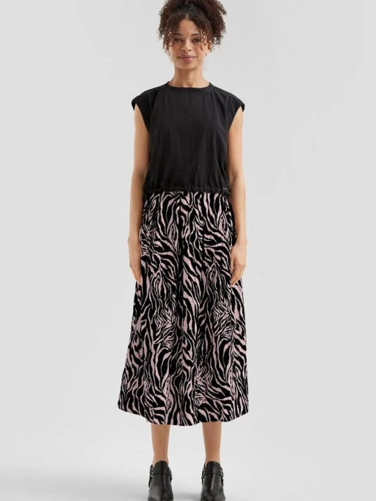 Foto van product Gedessineerde midirok met plooien QS