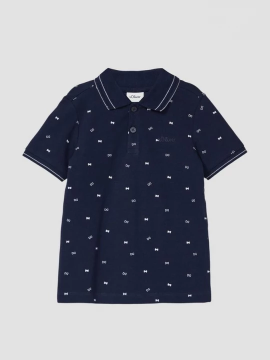 Foto van product Gedessineerde piqué polo s.Oliver blauw
