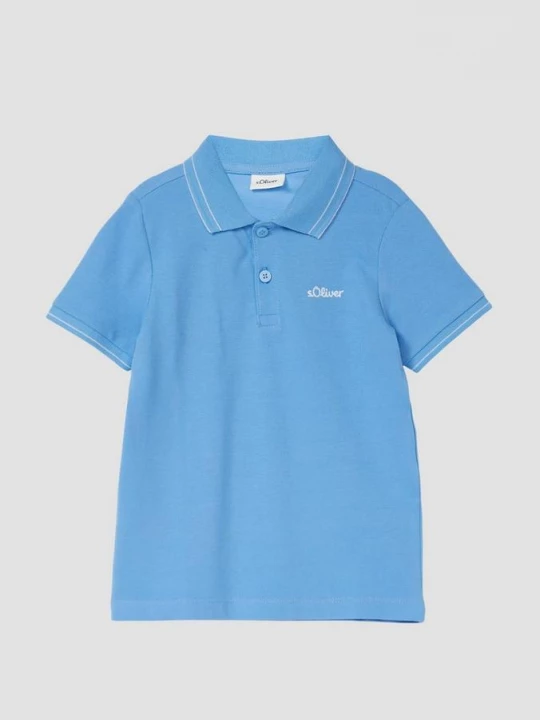 Foto van product Gedessineerde piqué polo s.Oliver blauw