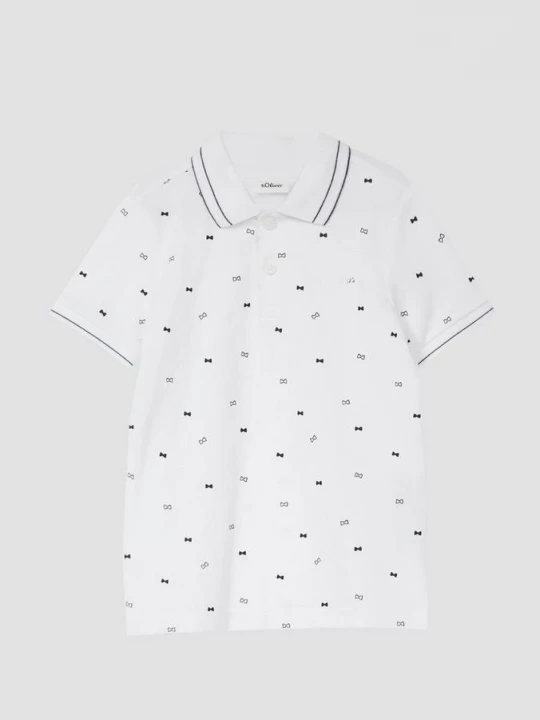 Foto van product Gedessineerde piqué polo s.Oliver wit