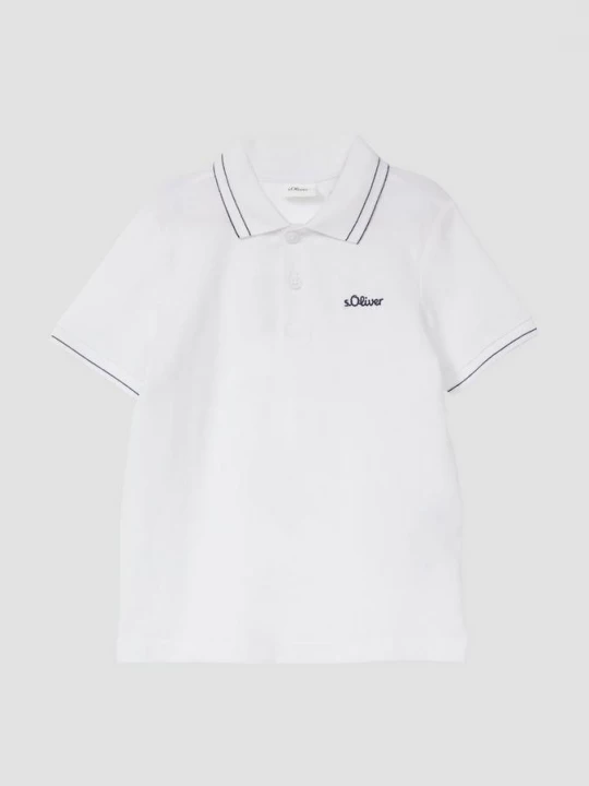 Foto van product Gedessineerde piqué polo s.Oliver wit
