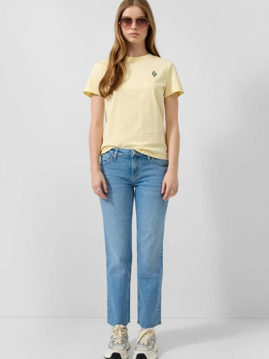 Foto van product Geknipte jeans CATIE / Slim Fit / Mid Rise / Relaxed Rechte Pijp QS blauw