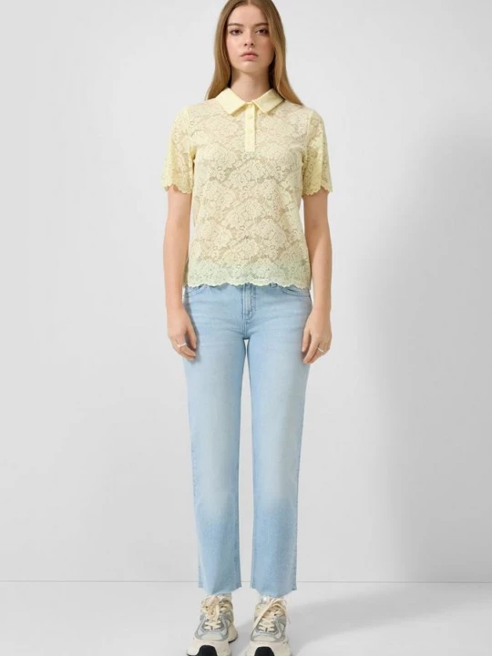 Foto van product Geknipte jeans CATIE / Slim Fit / Mid Rise / Relaxed Rechte Pijp QS blauw