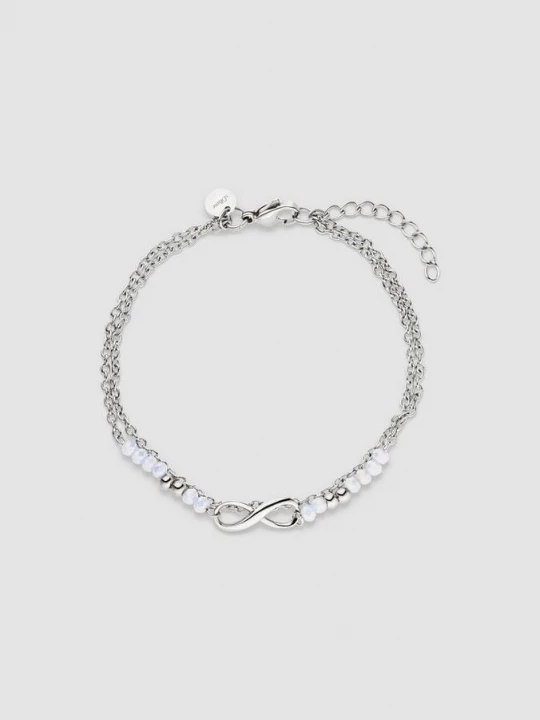 Foto van product Gelaagde armband met juwelenkralen s.Oliver zilver