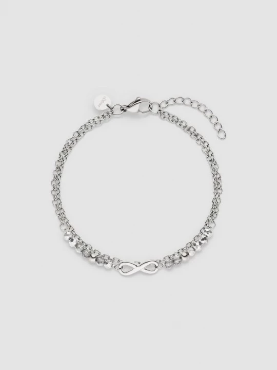 Foto van product Gelaagde armband met oneindigheidssymbool s.Oliver zilver