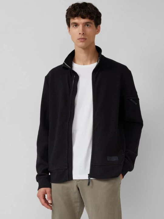 Foto van product Gemarmerd sweatjack met mouwzak s.Oliver zwart
