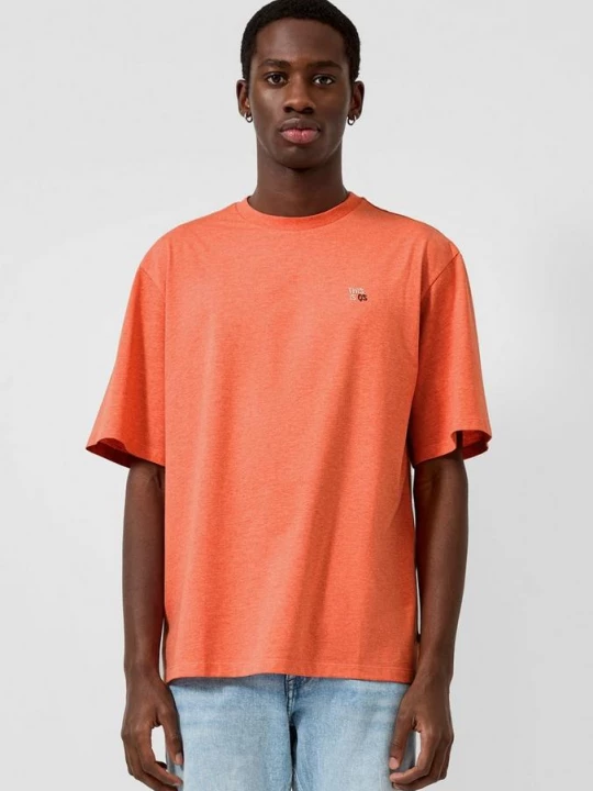 Foto van product Gemêleerd T-shirt in ontspannen pasvorm QS