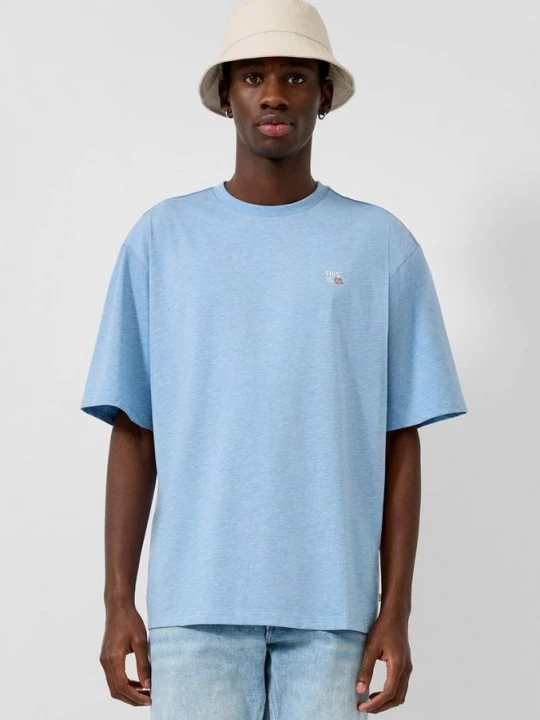 Foto van product Gemêleerd T-shirt in ontspannen pasvorm QS blauw