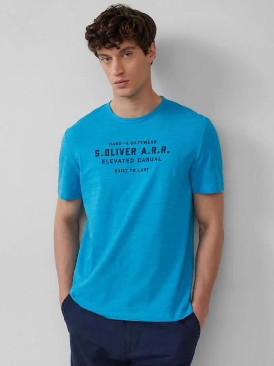 Foto van product Gemêleerd T-shirt met logotekst s.Oliver