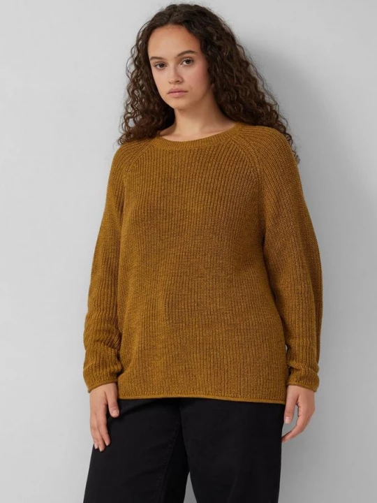 Foto van product Gemêleerde gebreide trui QS bruin