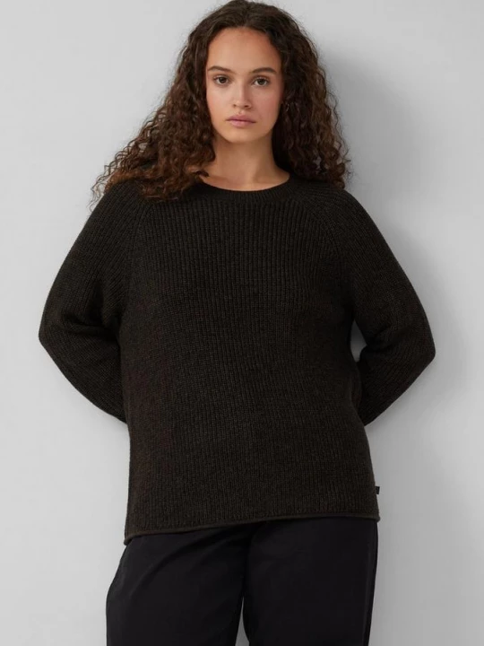 Foto van product Gemêleerde gebreide trui QS bruin