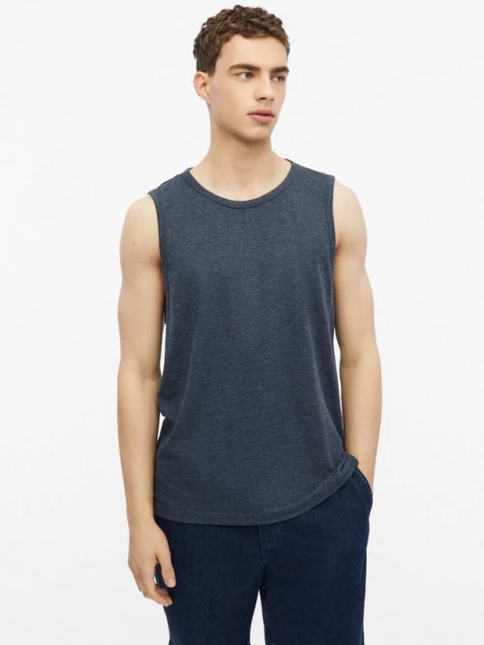 Foto van product Gemêleerde tanktop van katoenmix s.Oliver blauw