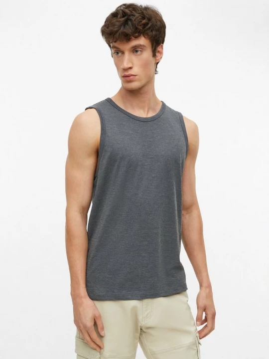 Foto van product Gemêleerde tanktop van katoenmix s.Oliver grijs