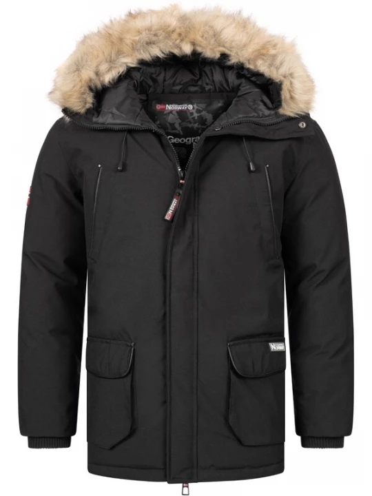 Foto van product GEOGRAPHICAL NORWAY Functionele jas beige gemêleerd / bloedrood / zwart / wit
