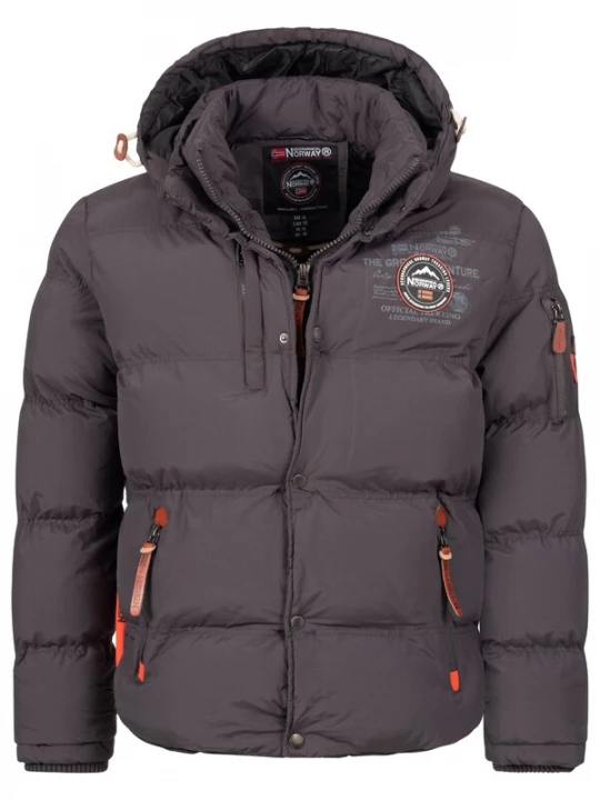 Foto van product GEOGRAPHICAL NORWAY Winterjas grijs / donkergrijs / oranje / wit