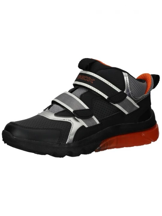 Foto van product GEOX Sneakers 'Ciberdron B.A' stone grey / lichtgrijs / donkerrood / zwart / zilver