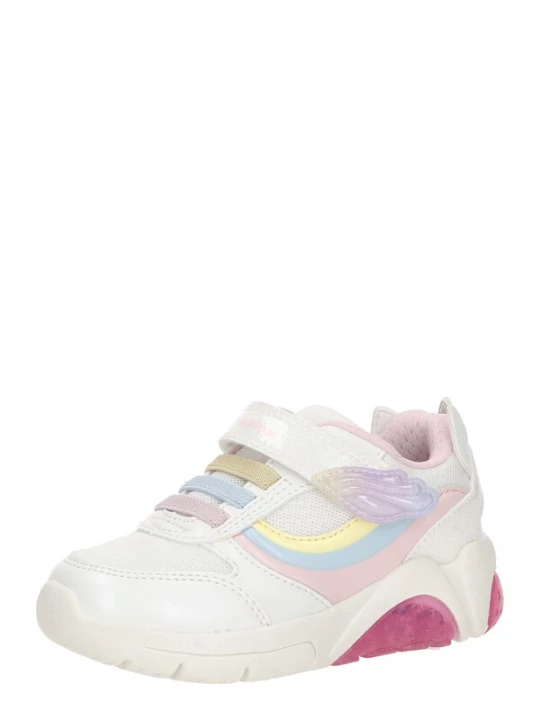 Foto van product GEOX Sneakers 'FADINLIGHT GIRL' pastelblauw / lichtgeel / pastelroze / wit